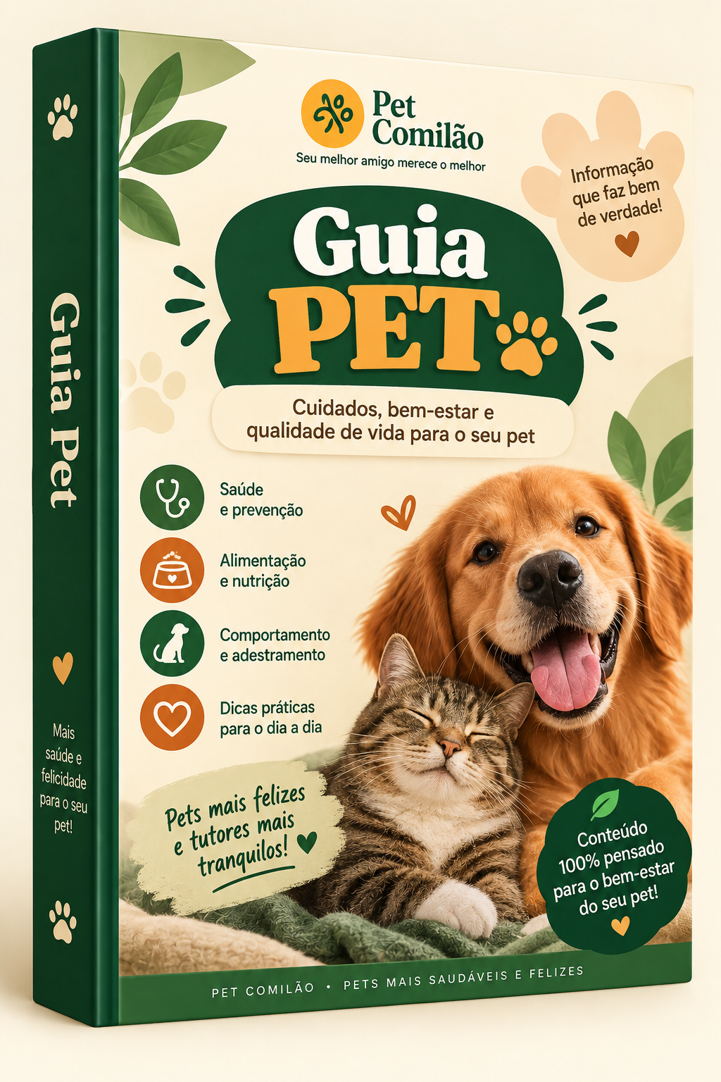 Capa do bônus Guia de Alimentação para Pets